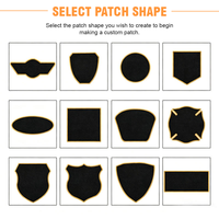 Patch brodé géométrique en forme de silhouette d'avion, détachable avec fixation auto-agrippante, pour vêtements, chapeaux, sacs et sacs à dos, vente en gros, MOQ 50 pièces