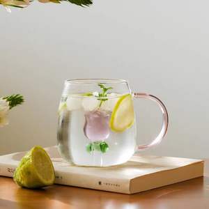 <span class=keywords><strong>Tasse</strong></span> à café à <span class=keywords><strong>double</strong></span> <span class=keywords><strong>paroi</strong></span> de Style moderne nordique 350ML <span class=keywords><strong>tasse</strong></span> en verre Espreeso à haute teneur en borosilicate avec poignée - Product Image 2