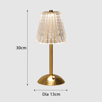 Vente chaude LED Rechargeable Restaurant Bar Table Lampes de table en cristal décoration de la maison lumières