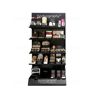 Support d'exposition au sol pour salon de beauté, étagère en métal personnalisée avec étagères pour l'exposition de produits cosmétiques, mobilier - Product Image 3