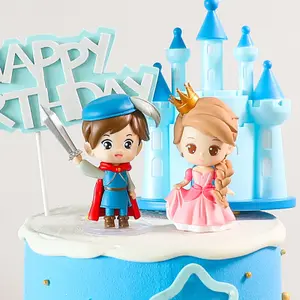 Prenses ve prens modelleri doğum günü pastası topper ve dekorasyon doğum günü partisi malzemeleri bebek çocuklar için hediyeler