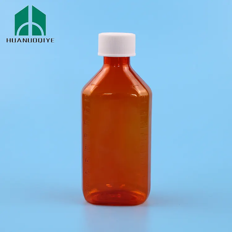 Botella de ámbar de 8 oz y 237 ml para medicina líquida, para la tos Oral, con tapón de latón