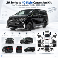 Kit de conversion de carrosserie de style 20 à 40 pour Toyota Alphard Vellfire 2008-2014, kit de mise à niveau extérieur