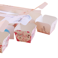 Vente en gros d'une seule tasse de papier kraft pain dessert macaron beignet collation biscuit nourriture gâteau d'anniversaire boîte-cadeau avec impression de gaufrage