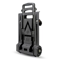BAOYU 4 roues chariot pliable en plastique utilitaire chariot multi-fonctionnel Portable pliant bagages camion à main chariot à provisions chariot