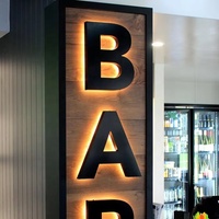 Enseigne Lumineuse LED 3D en Métal Koncept OEM, Lettres Rétroéclairées et Personnalisables