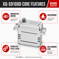 Servomoteur numérique sans balais RS485 110KG 16.8V étanche avec engrenages en acier inoxydable pour bras robotique, vente en gros OEM XQ-POWER S9100D