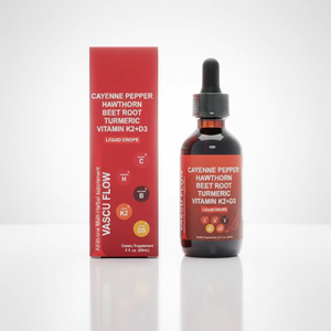 Suplemento Herbal Líquido Pronto para Uso em Gotas para Circulação Sanguínea 60ml com Beterraba, Pimenta, Espinheiro e Cúrcuma Multivitamínico K2+D3 - Product Image 1