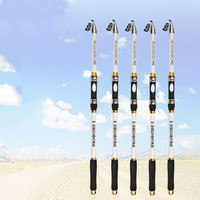 Ensemble de moulinet rétractable en fibre de verre de haute qualité 2.1m-3.6m canne à pêche rotative poignée EVA pour carpe basse technique de filature mouche métal