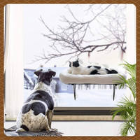 Hamac de fenêtre pour chat sans fil, moderne, écologique, pliable, avec tapis et 4 ventouses