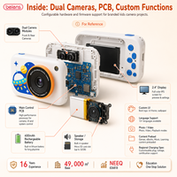 Aangepaste digitale kindercamera C1 Super Mini schattig design dubbele camera's OEM ODM 2.4 inch IPS scherm speelgoed 0-12 maanden