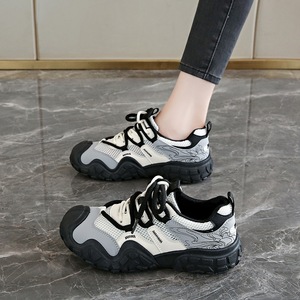 Women's <b>Shoes</b> Summer Mesh Solid Ugly-Cute Elevator Sneakers 2025 New Style Thick-Soled <b>Height</b>-<b>increasing</b> Breathable Trendy - Product Image 2