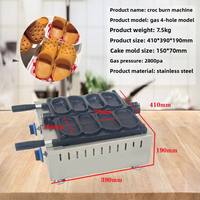 En Acier Inoxydable Crocs Forme Gaufrier Antiadhésif 3D Trou Conception Gaufrier pour Enfants Diy Drôle Chaussure Motif Pancake Baker