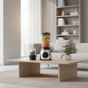 Licuadora Profesional de 1.5L de Vidrio y Acero Inoxidable, 5 Velocidades Variables, con Triturador de Hielo y Picador, Diseño Moderno, para Uso Doméstico - Product Image 1