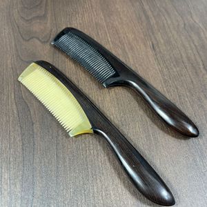 Peigne en bois de santal violet et corne de mouton, grand peigne antistatique pour coiffure, usage domestique - Product Image 4