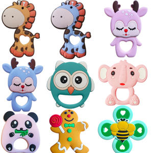 Fabricante bebé silicona <span class=keywords><strong>mordedor</strong></span> Bpa libre seguro Navidad silicona bebé juguetes Animal flor forma suave <span class=keywords><strong>mordedor</strong></span> para bebés - Product Image 1