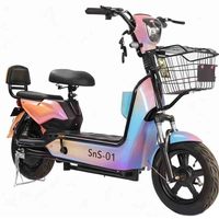 Scooter électrique MTBGO 48V 350W, pneus à vide de 14 pouces, 2 places, véhicule électrique, vélo électrique pour adultes