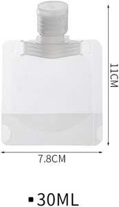 Sacs d'emballage de liquides portables transparents personnalisés, nouveaux sachets compressibles vides rechargeables de format voyage, pochettes de voyage transparentes de qualité supérieure - Product Image 2