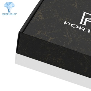 Custom Logo Black Corrugated Folding Paper <b>Box</b> for Wig Hair Extension Black Wig <b>Box</b> - Product Image 4