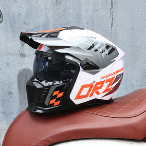 خوذة صينية أنيقة ريترو كاملة للرجال والنساء طوال الموسم خفيفة من الألياف الزجاجية من ألياف الكربون للتنقل وخوذة دراجة نارية كروز - Product Image 2