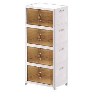 Kitchen Wardrobe Living Room Storage <b>Box</b> Multipurpose Plastic Cabinet Bedroom Collapsible Foldable Organizer Clothing <b>Bedding</b> - Product Image 1