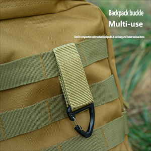 Clip de Cinturón Multifuncional con Correa Molle, Mosquetón de Escalada, Cadena de Nailon de Alta Resistencia, Gancho para Llaves de Mochila - Product Image 5