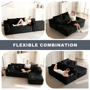 Canapé compact moderne en tissu, fauteuil compressé sous vide, canapé en éponge sans cadre pour salon, mobilier de maison - Product Image 6