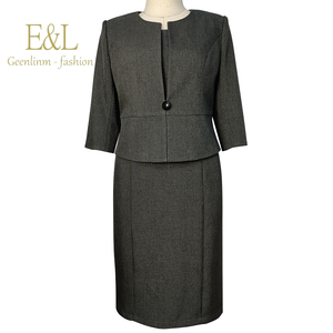 Clothing Wholesale 2021 New Autumn Fashion Black Quality Women's Plus Suits for Business Waterproof 100% Polyester Half Sleeve - Product Image 2