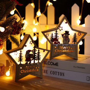 Nouvelles décorations de Noël <span class=keywords><strong>en</strong></span> <span class=keywords><strong>bois</strong></span>, artisanat cadeau, découpe laser <span class=keywords><strong>3D</strong></span>, assemblage, étoiles lumineuses, boîte <span class=keywords><strong>en</strong></span> <span class=keywords><strong>bois</strong></span> pour la décoration de la maison - Product Image 3