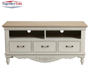 Muebles de Salón de Estilo Clásico, Mueble de TV Decorativo de Madera Maciza, Mueble de TV con Múltiples Cajones - Product Image 1