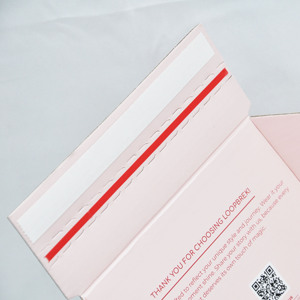 Hình ảnh thực tế hiển thị mới tùy chỉnh bao bì hộp xé dải dây kéo hộp bưu phẩm vận chuyển hộp - Product Image 6