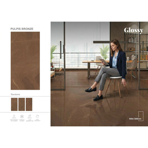 Carrelage de sol en porcelaine émaillée mate, texture brillante effet tissu Brésilien, 600x1200mm (24x48in), vitrifié, pour salle de bain, centre commercial et ferme - Product Image 2
