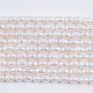 Cuentas de Arroz Naturales al por Mayor, Perlas Sueltas de 5-6 mm para Fabricación de Joyería, Collar Hecho a Mano, Accesorio - Product Image 4