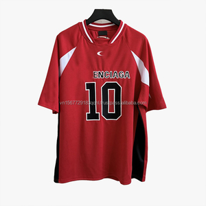 เสื้อฟุตบอลทรงหลวม ระบายอากาศได้ดี ผ้าฝ้าย 100% แขนสั้น เสื้อยืด unisex แฟชั่น เสื้อกีฬา สกรีนโลโก้ได้ - Product Image 2