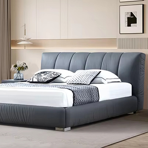 Hiện đại chất lượng cao cực lớn sợi siêu mịn chính hãng Giường da nhẹ và sang trọng nội thất phòng ngủ - Product Image 1