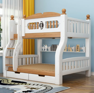 Cama Litera Moderna de Madera Maciza, Multifuncional, Doble, para Apartamentos y Dormitorios - Product Image 5