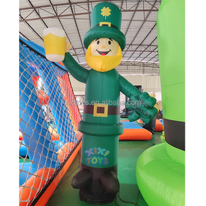 Decorazioni Gonfiabili Personalizzate per il Giorno di San Patrizio, Gigante Leprechaun Gonfiabile con LED e Trifoglio per Decorazioni da Giardino per la Festa Irlandese - Product Image 2