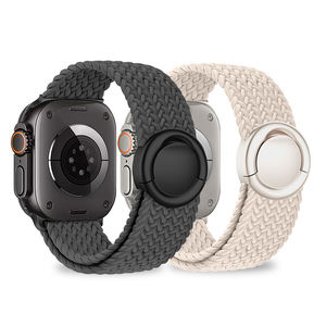 Correa tejida de nailon elástico de bucle único con hebilla magnética Circular para Apple Watch Series 10 9 <span class=keywords><strong>SE</strong></span> Ultra Band 49mm 46mm 42mm - Product Image 1