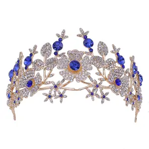 Tiaras and CrownHot sale exquisite fashion jewelry 2023 women wedding tiara crown bridal hair accessories