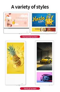 Innen-Wandmontage LCD Digital Signage Aufzug-TV Werbebildschirm mit Full HD Video und Stereo-Sound Fernbedienung <span class=keywords><strong>Cloud</strong></span>-Update - Product Image 4