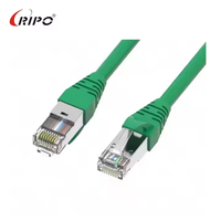 Kabel TIA/EIA Bersertifikasi CAT6A F/FTP - Konduktor Padat Berpelindung Tembaga Murni Kabel Patch Ethernet Berjaket PE/PVC Merek Ripo 305m Pull