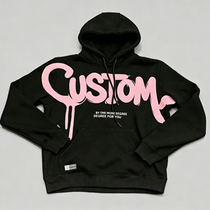 Sudadera con Capucha Extra Grande de Felpa Francesa con Parche de Chenilla <span class=keywords><strong>Bordado</strong></span> con Logotipo Personalizado Premium OEM, Impresión Puff DTG, Ropa Casual Urbana - Product Image 1
