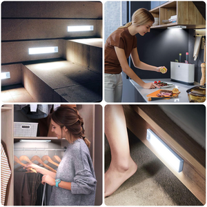 Lumière LED à détecteur de mouvement pour armoire de cuisine, ultra-mince, éclairage intérieur, 3 couleurs, intensité réglable, rechargeable par USB, commande manuelle à distance - Product Image 5