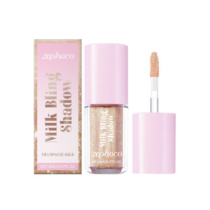 Sombra de Ojos Líquida Impermeable Perlada Colorida Zephoco (Dorado Champán) Maquillaje Natural de Larga Duración con Efecto Iluminador - Product Image 5