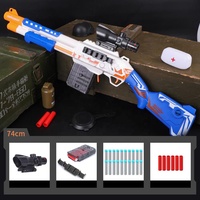 Pistola de Juguete de Plástico para Niños, Pistola de Tiro con Balas Blandas, Juego de Disparos