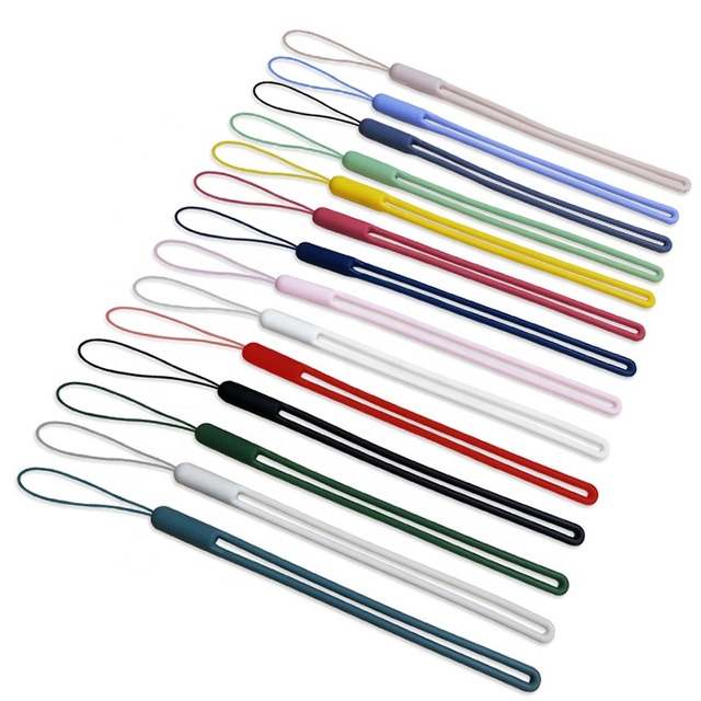 Durable Silicone Wrist Strap Round Lanyard Phone Camera USB MP4 Hand Rope