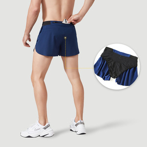 Pantaloncini da allenamento da uomo all'ingrosso <span class=keywords><strong>3</strong></span> pollici con breve Linner per asciugatura rapida pantaloncini sportivi da corsa con tasche pantaloncini da ginnastica personalizzati da uomo - Product Image 5