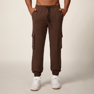 High Quality Woven Mid Waist Cotton/Spandex Joggers Custom Logo-Durable Breathable Drawstring Closure <b>Men's</b> Gym Casual - Product Image 5