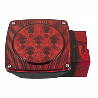 Feu arrière combiné LED carré, plus de 80 pouces, feu arrière de remorque de camion, conforme à la norme FMVSS108/SAE/DOT