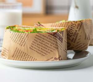 Papier Barbecue Anti-Graisse Personnalisé Direct Usine, Lettres Anglaises, Journal pour Emballage Alimentaire - Product Image 5